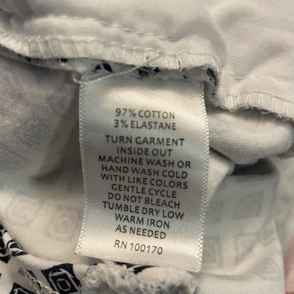 NWOT Navy/White Check Pants straight leg Size 6 Flat Front classic, workwear - Picture 5 of 6